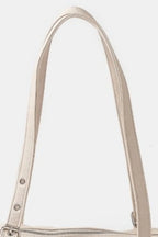 Fame Multi Grommet Belt Strap Rustic Rectangular Hand Bag