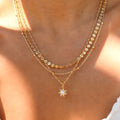 18K Gold-Plated Layered Star Pendant Necklace