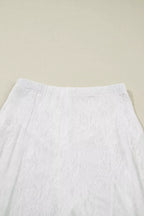 Sheer Floral Lace Flowy Maxi Skirt