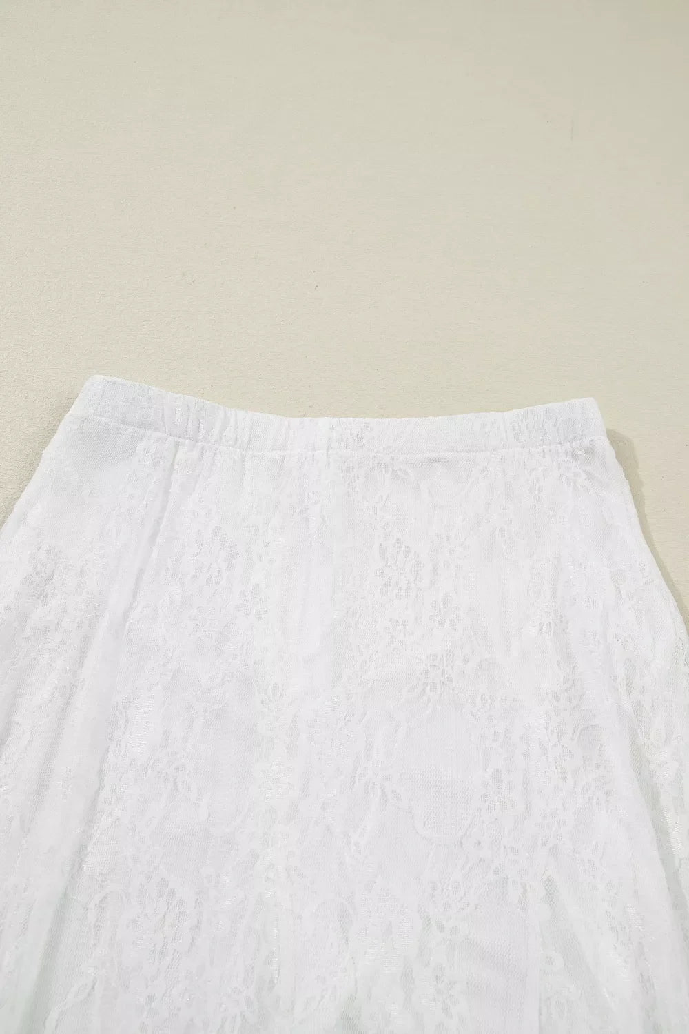 Sheer Floral Lace Flowy Maxi Skirt