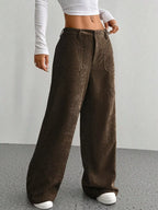 Corduroy Wide Leg Pants