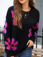 Floral Crew Neck Sweater