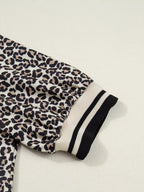 Leopard Print Zip-Up Mini Dress