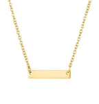 Fine Bar Necklace, Silver-Gold-Rose Gold
