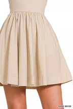 Zenana Combined Knit Tube Top Flare Mini Dress
