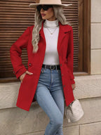 Collared Neck Button Up Coat