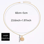 18K Gold-Plated Sunburst Pendant Necklace