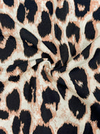Leopard Print Wrap Midi Dress