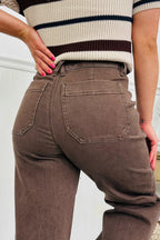 Vintage Wash Wide Leg Jeans