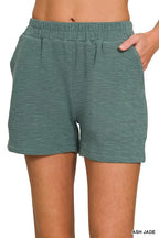 Zenana Cotton Slub Short Pants