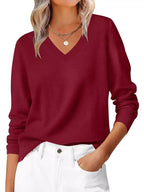 Classic V-Neck Long Sleeve Sweater
