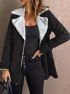 Full Size Sherpa Lined Button Up Outerwear Plus Size