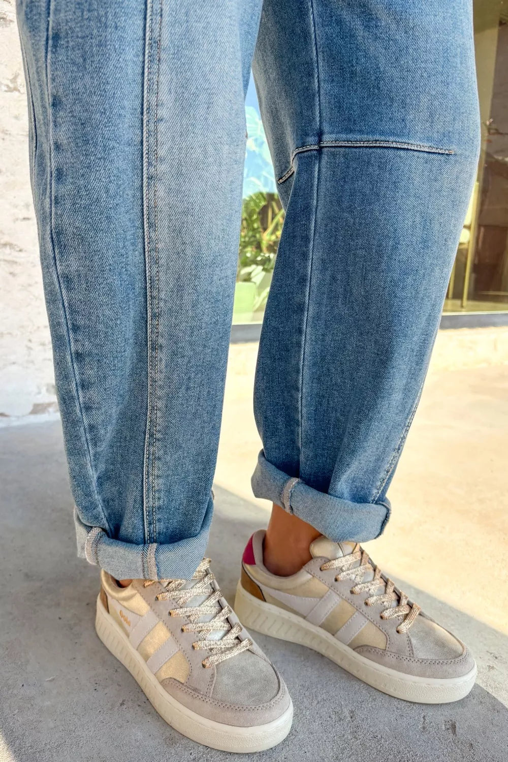 Washed Wide Leg Jeans
