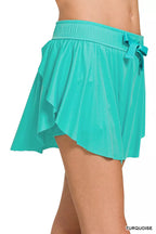 Zenana Ruffle Hem Tennis Skirt With Hidden Inner Pockets