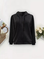 Textured Zip-Up Hooded Jacket