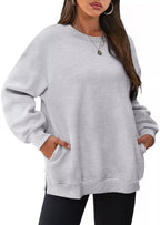 Casual Solid Color Long Sleeve Sweatshirt