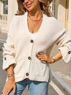 Oversized Knit Button-Down Cardigan