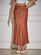 Satin Midi Skirt