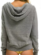 Full Size Striped Zip-Up Hoodie Plus Size