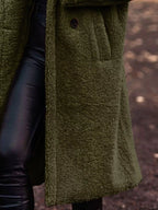 Teddy Bear Hooded Longline Outerwear