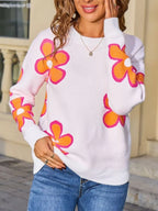 Floral Crew Neck Sweater