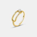 Synthetic Pearl Titanium Steel Ring