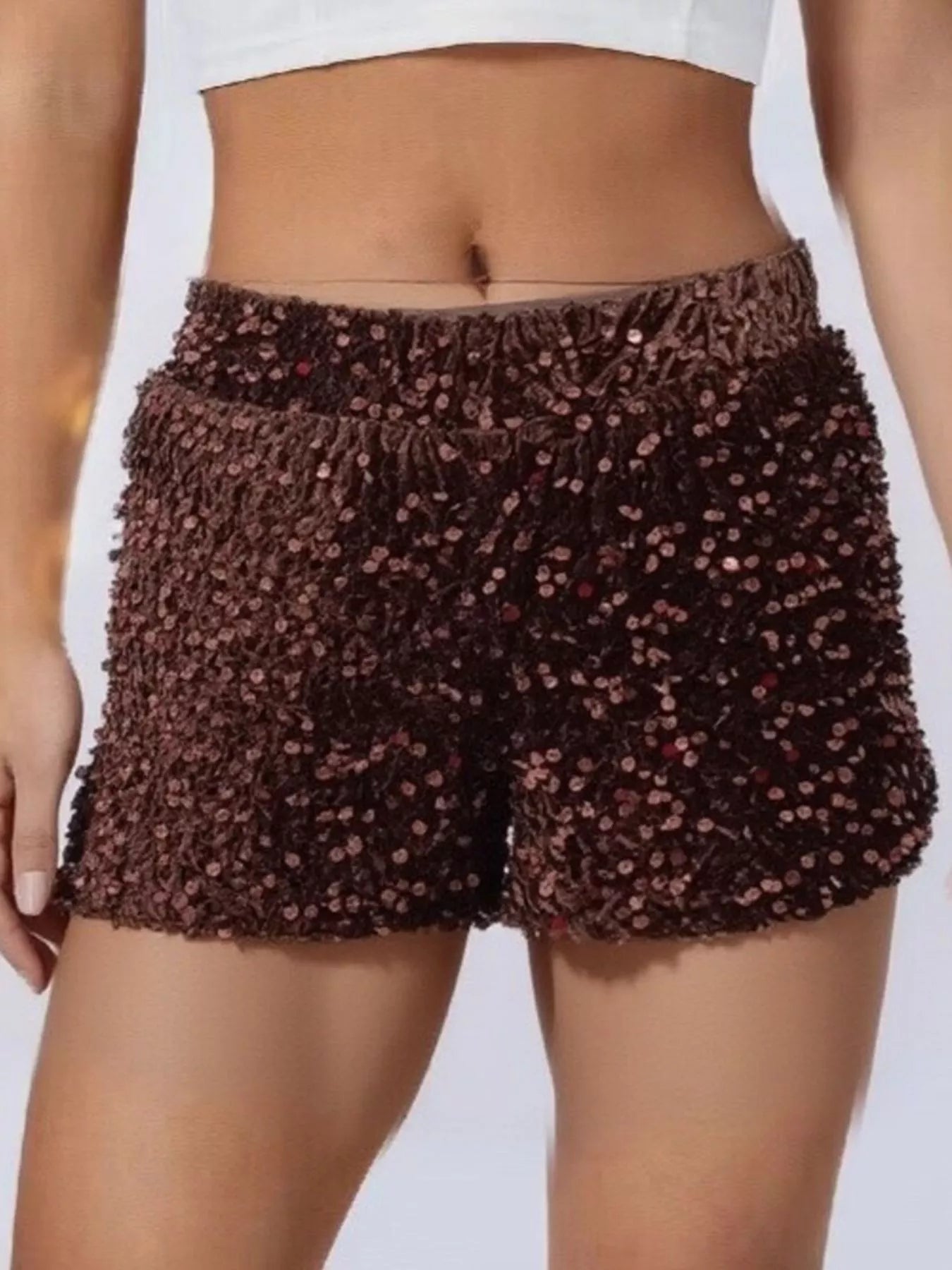 Sequin Embellished Shorts