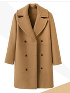 Double-Breasted Long Sleeve Coat