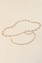 Rhinestone Decor Zinc Alloy Belt