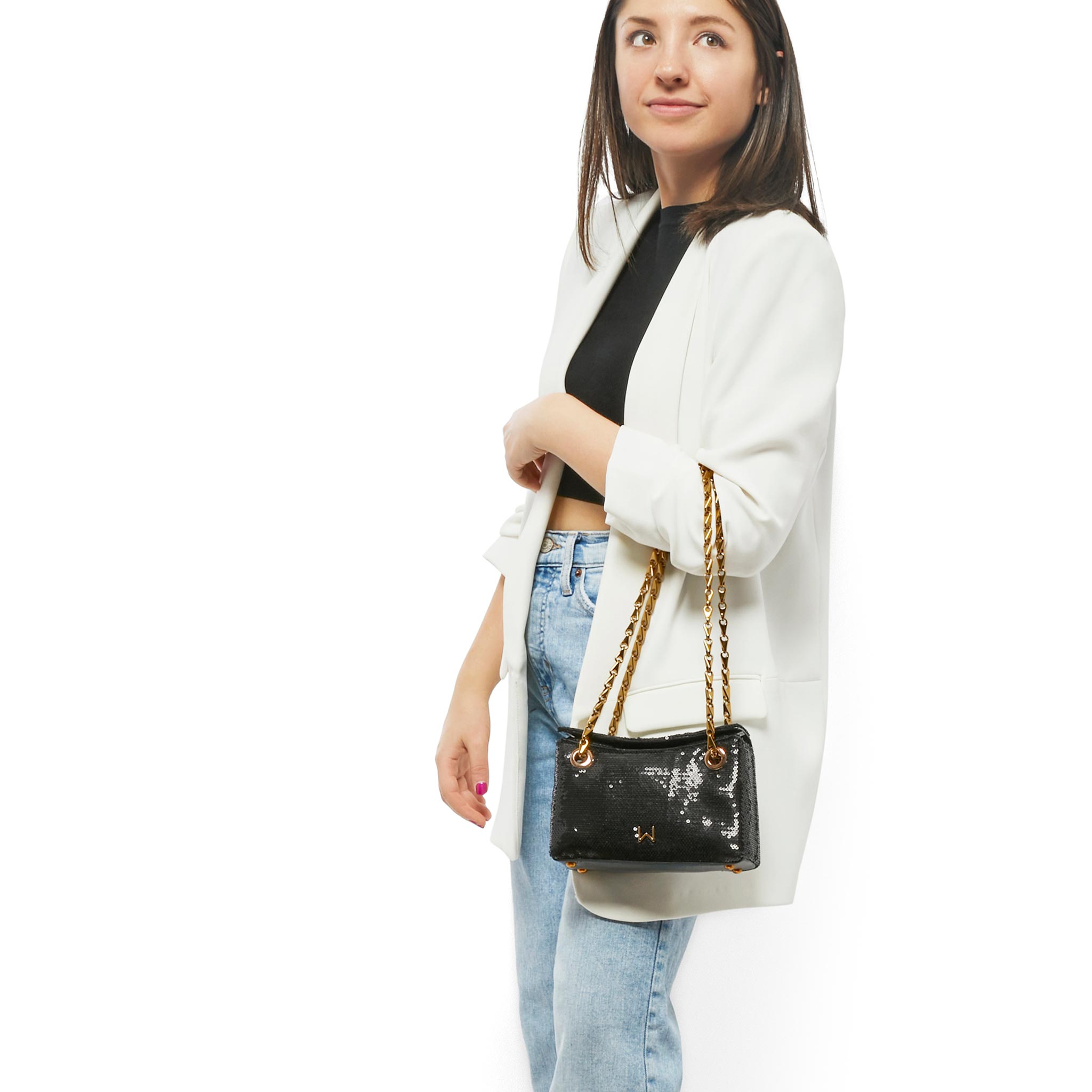 H.O.W. WE ARE MARVELOUS SMALL DOUBLE CHAIN CROSSBODY