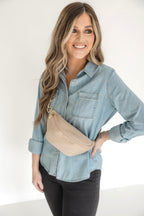 Colorful Nylon Sling Bum Hip Bag with Strap