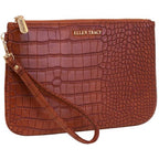 Ellen Tracey Croco Wristlet