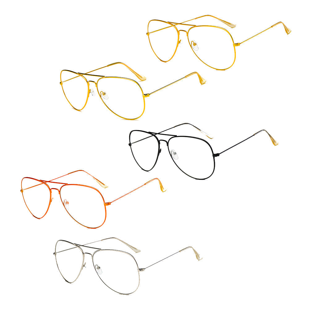 ENID - Trendy Aviator Clear Glasses Lens Sun Glasses