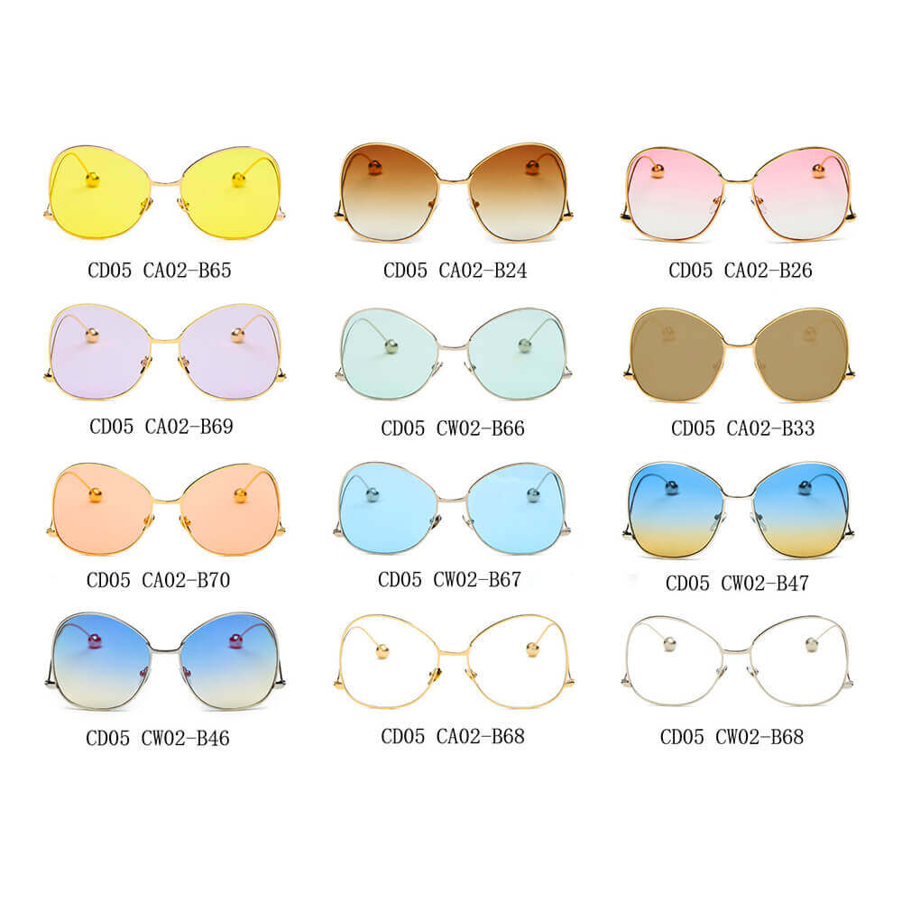 EUGENE | Women's Trendy Oversized Pantone Lens Sunglasses