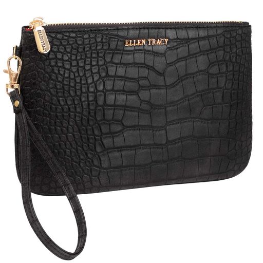 Ellen Tracey Croco Wristlet