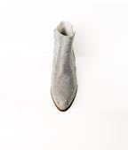 Shine Star Rhinestone Bootie in Silver