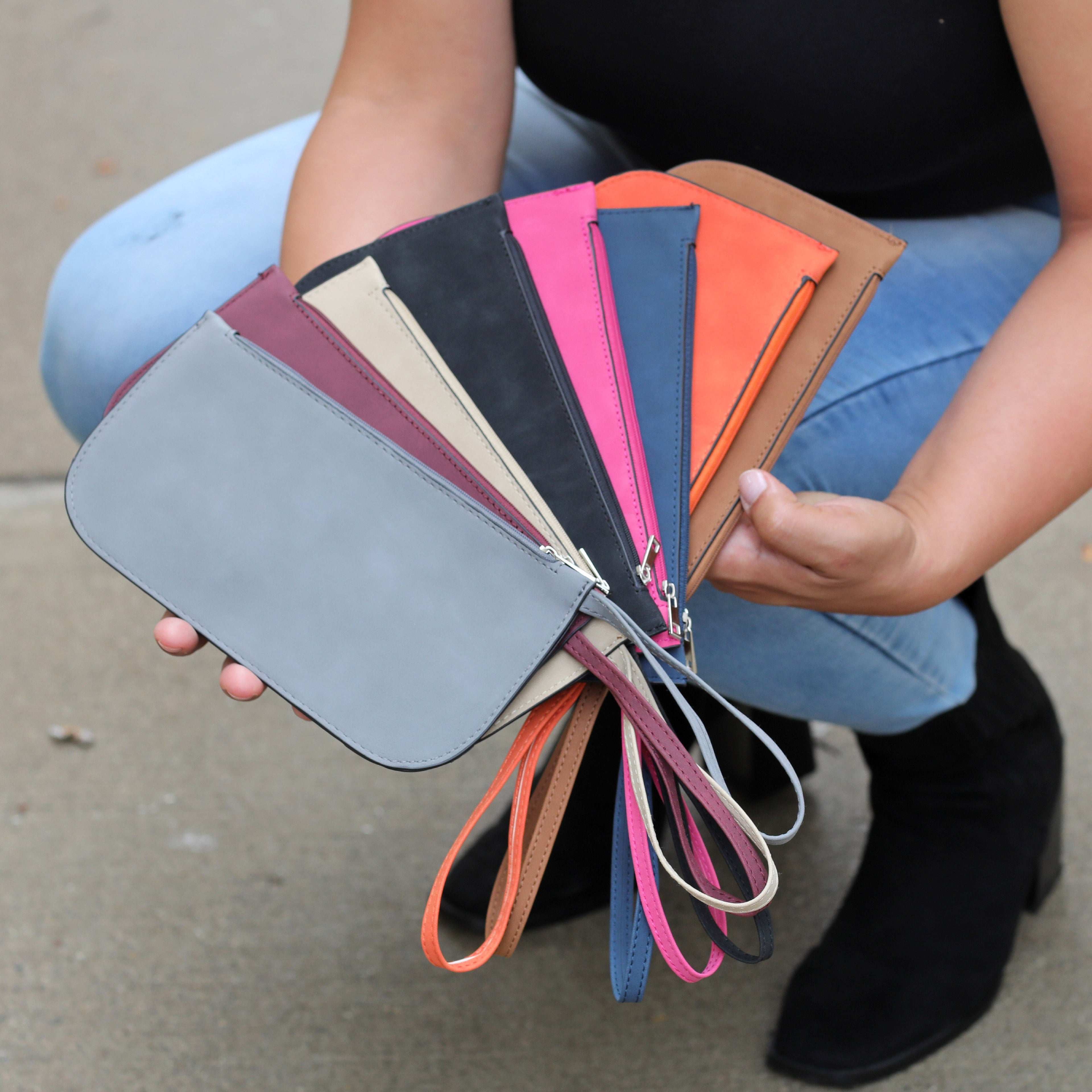 Faux Suede Wristlet-Perfect match to the Taylor Tote!