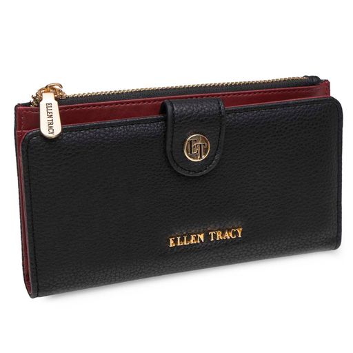 Ellen Tracey Pebble Grain Clutch Wallet
